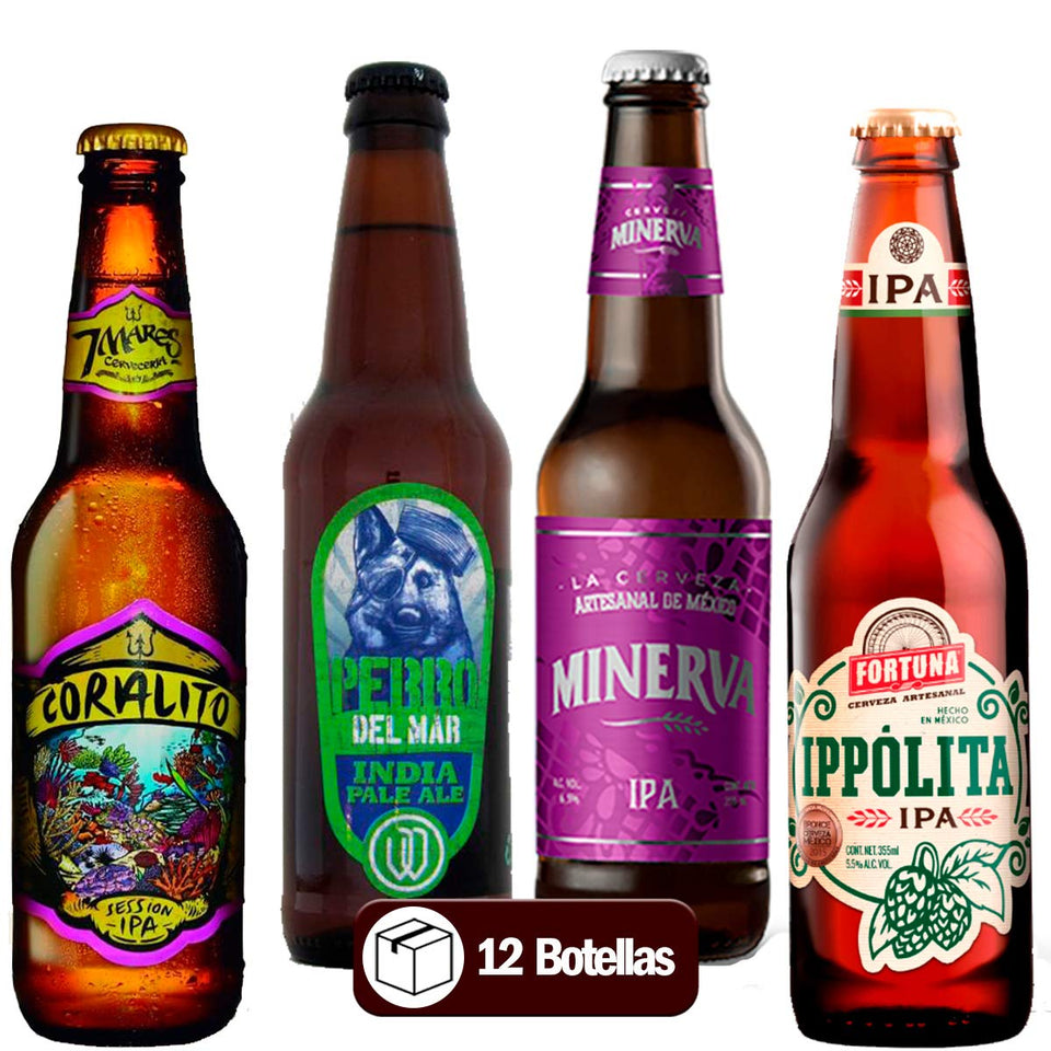 Cerveza Artesanal 12 Pack IPA Mix 355 ml