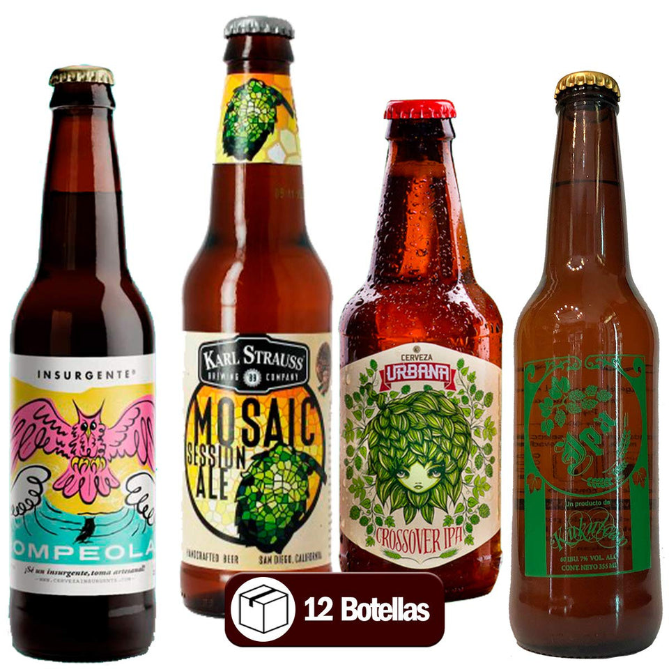 Cerveza Artesanal 12 Pack IPA Mix 355 ml