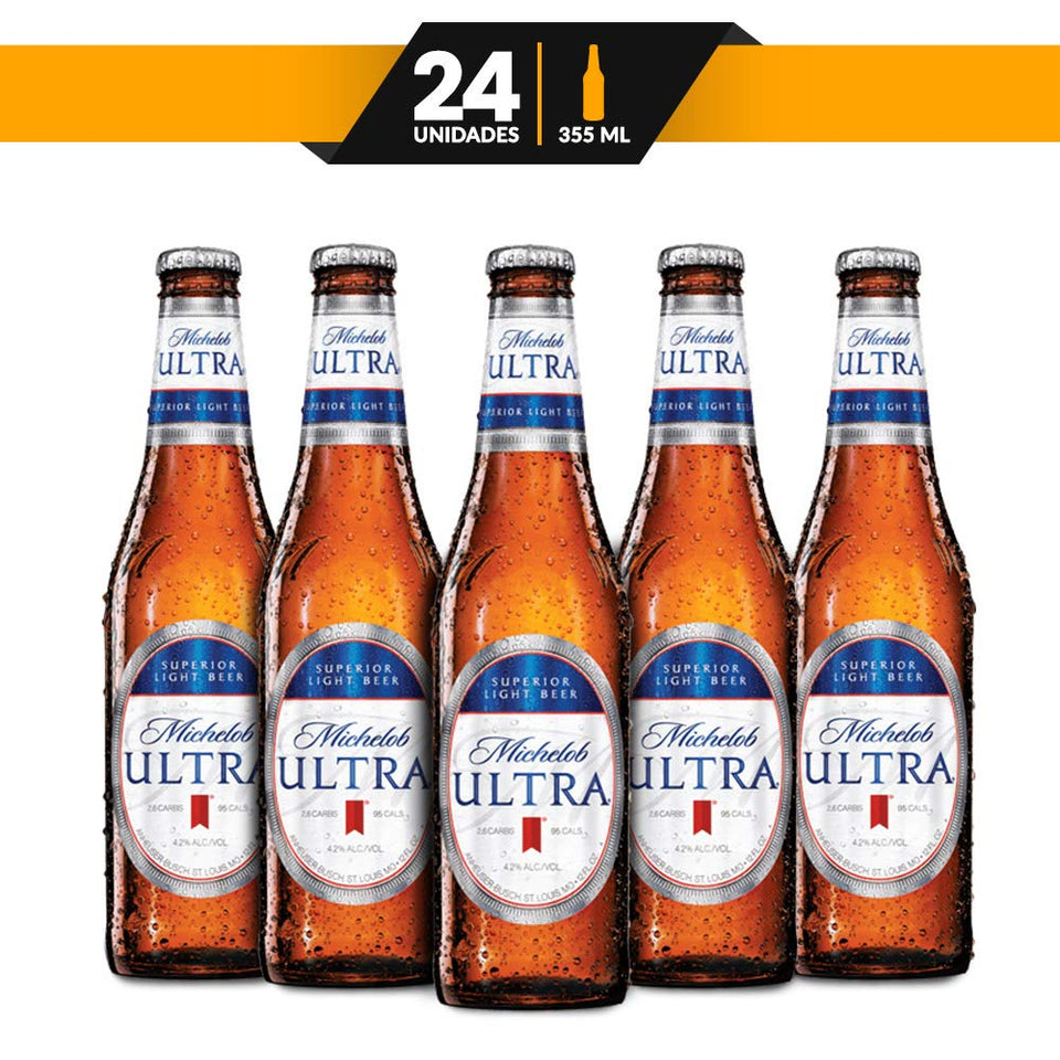 Cerveza Premium Michelob Ultra, 24 botellas de 355 ml c/u