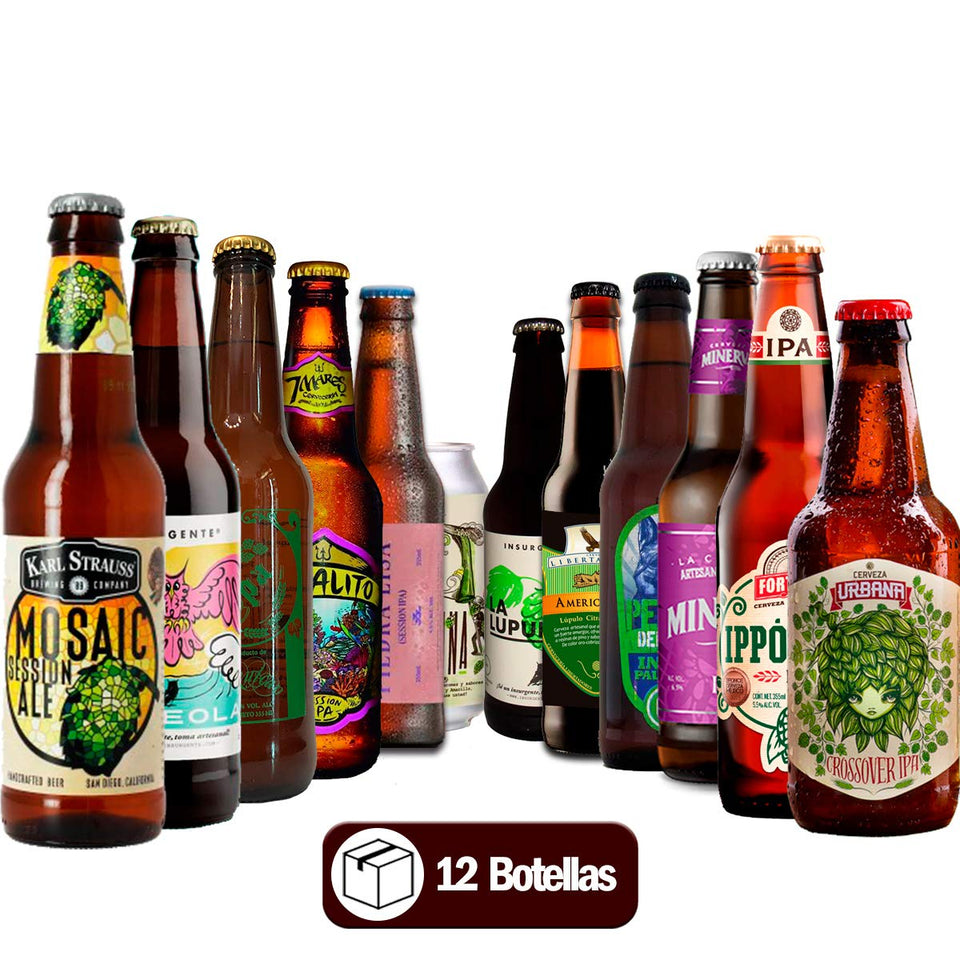 Cerveza Artesanal 12 Pack IPA Mix 355 ml